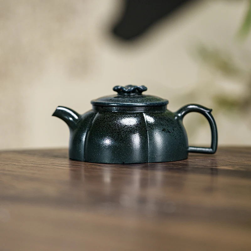 刘新月 墨绿泥柴烧【五瓣菊】24006081