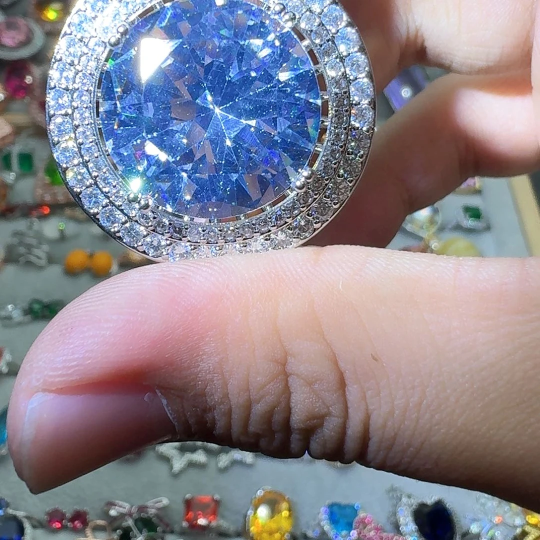 绿水晶戒指银S925镶嵌