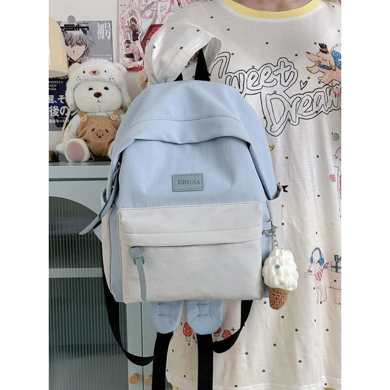 新款小众设计感双肩时尚百搭大容量旅行背包高级感书包