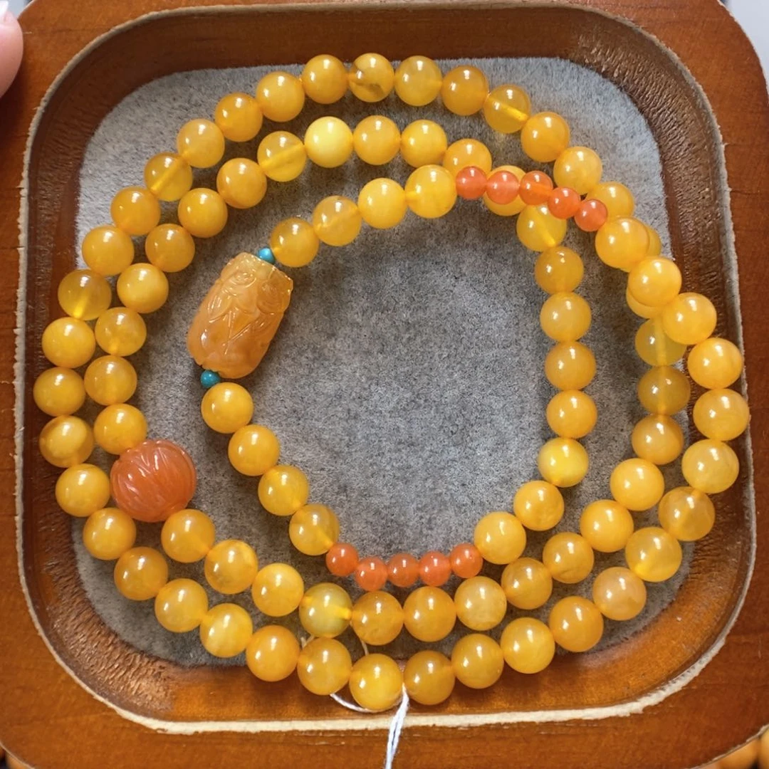 未镶嵌蜜蜡手串蜜蜡手串