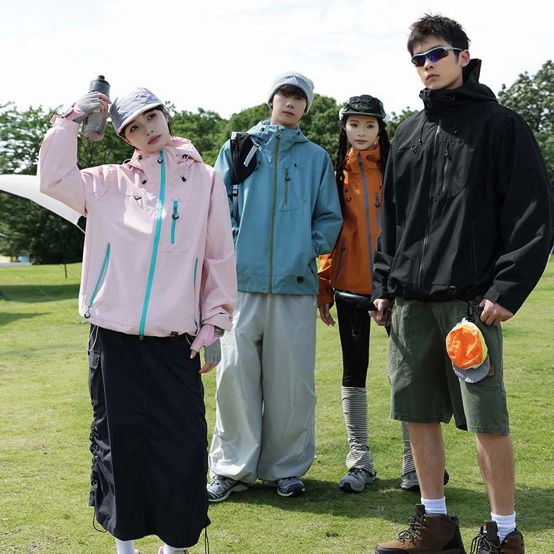 【新品!长款版】蕉下客户外三合一冲锋外套秋冬情侣款防泼水登山服