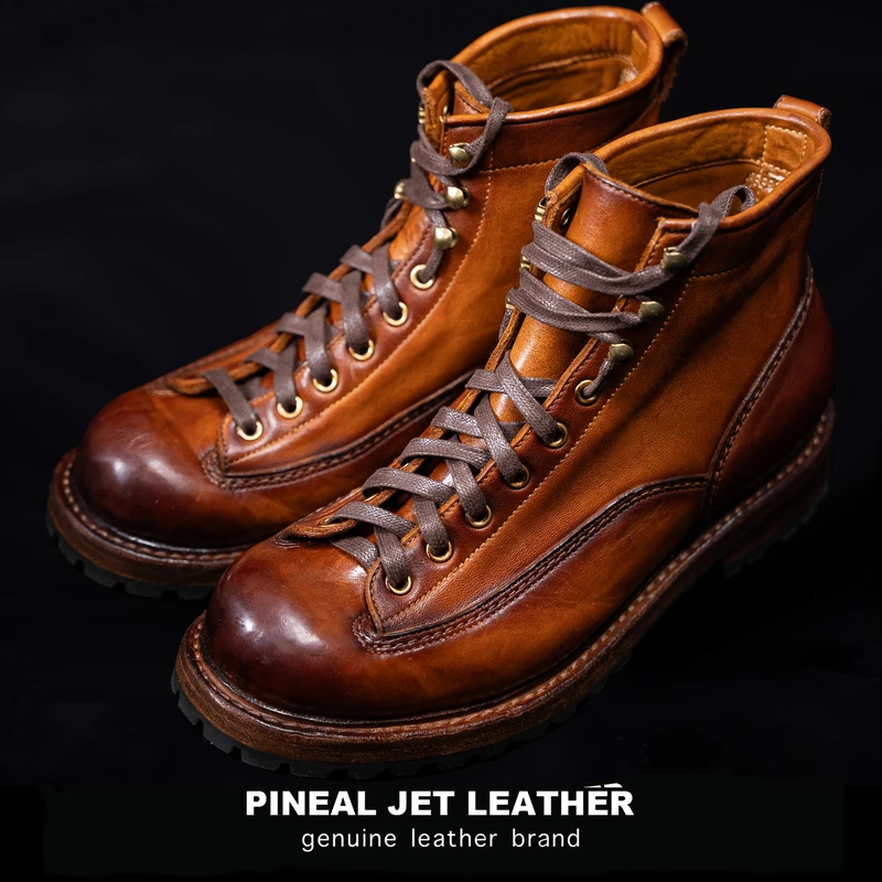 PJL豪松Vibram2025新款男士休闲008V驼复古英伦风哈雷马丁伞兵靴X