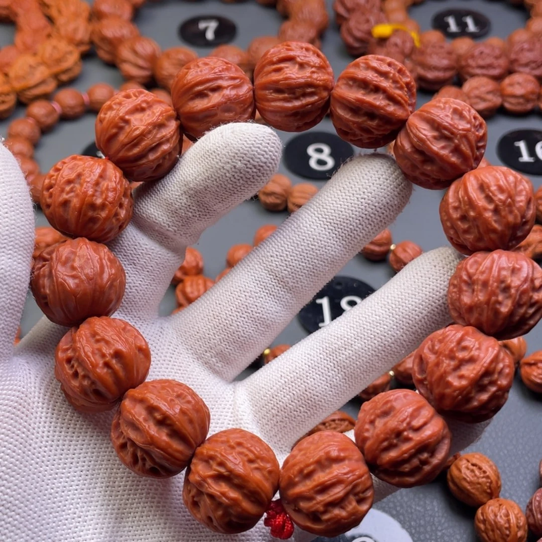 手串文玩核桃野生核桃磨盘京八棱秋子手持