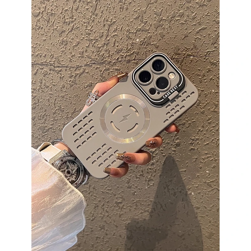 镜头支架镂空磁吸适用苹果16手机壳新款iphone16promax防摔15硅胶