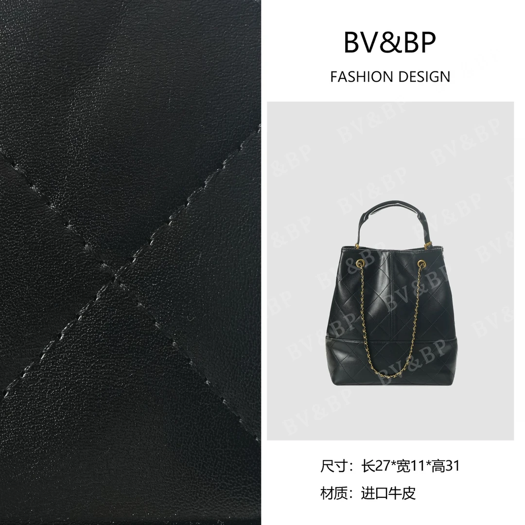 BV&BP· 原创设计新款通勤百搭链条包单肩托特包BNT-297-2黑色
