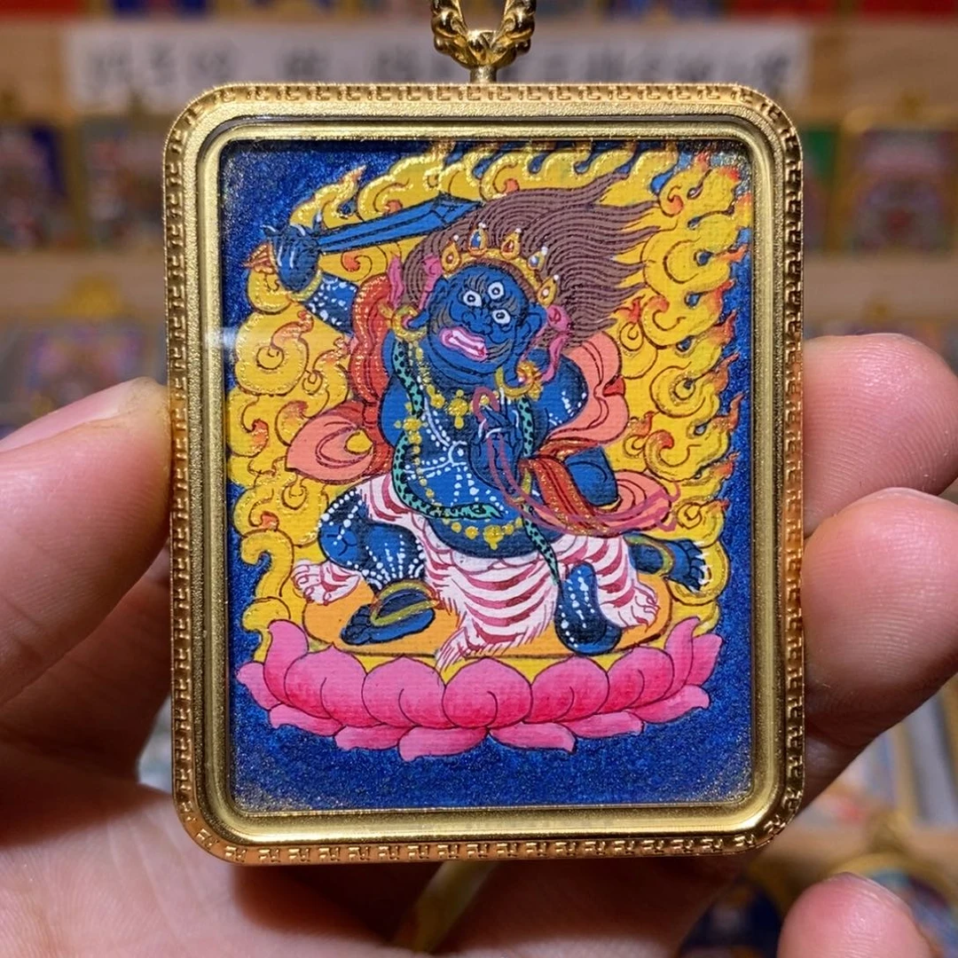 吊坠不动明王纯手绘唐卡