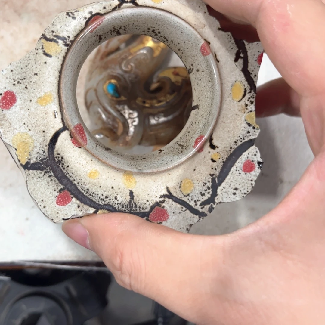 灵***玉瓷片瓷器的精美的