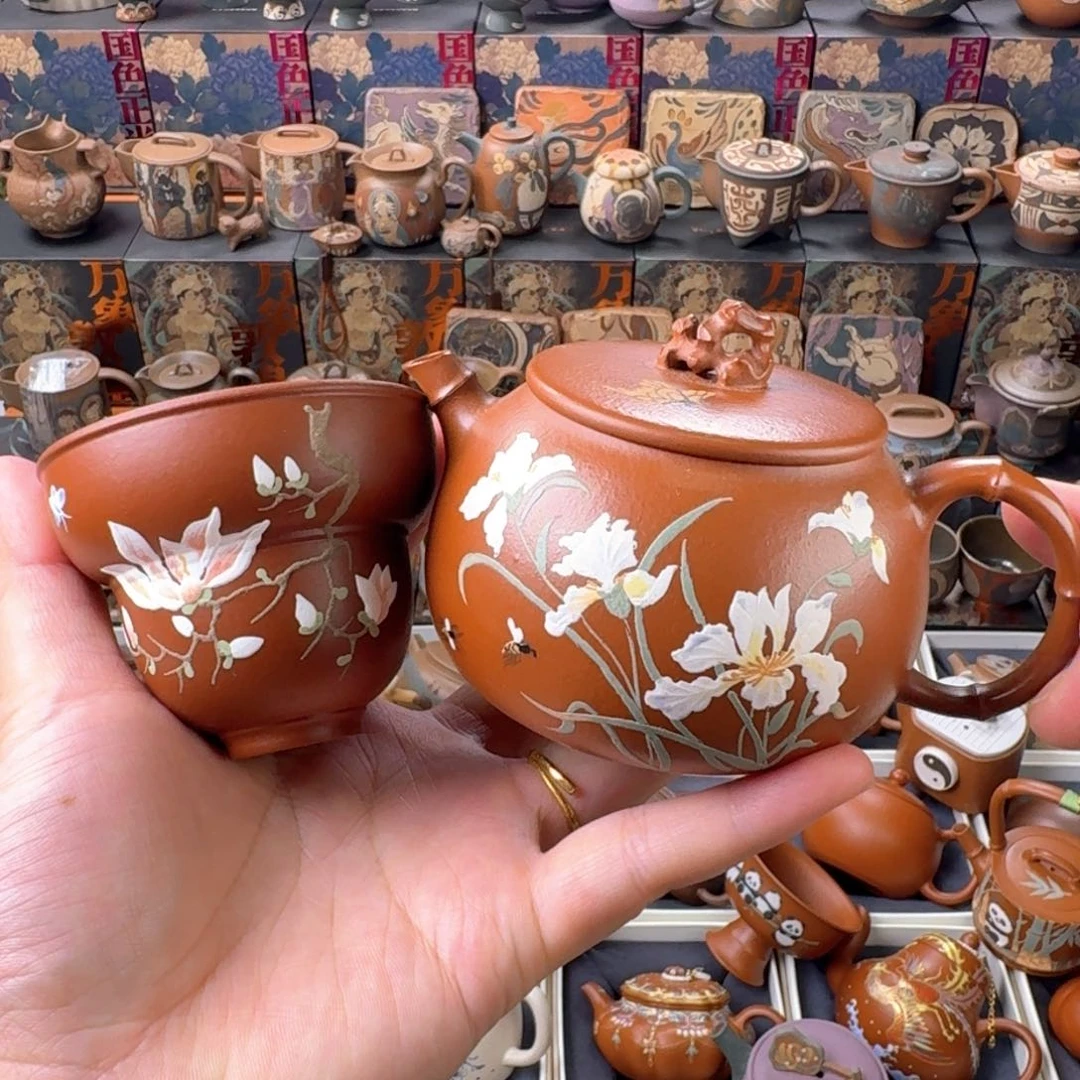 茶壶紫砂微瑕浮力原矿精工半手