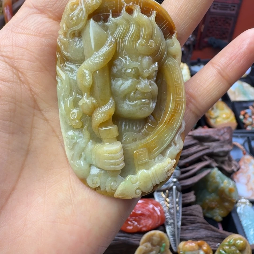 翡翠未镶嵌颈饰翡翠挂件