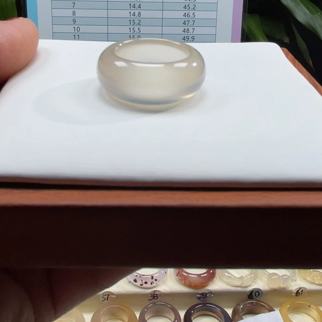 玛瑙/玉髓未镶嵌戒指Z18.5港18