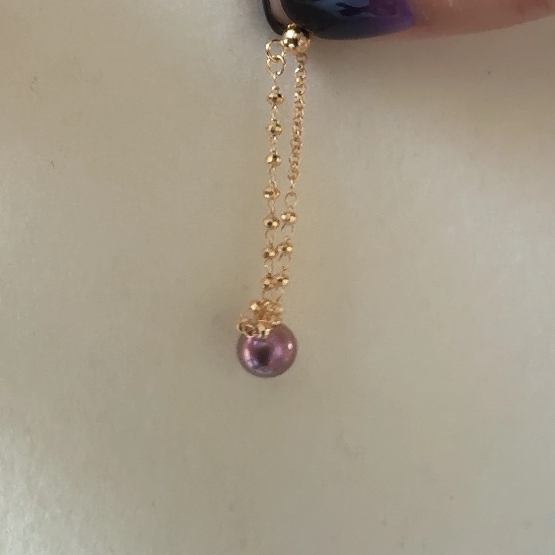 小***脸淡水珍珠戒指银S925镶嵌灵动戒指