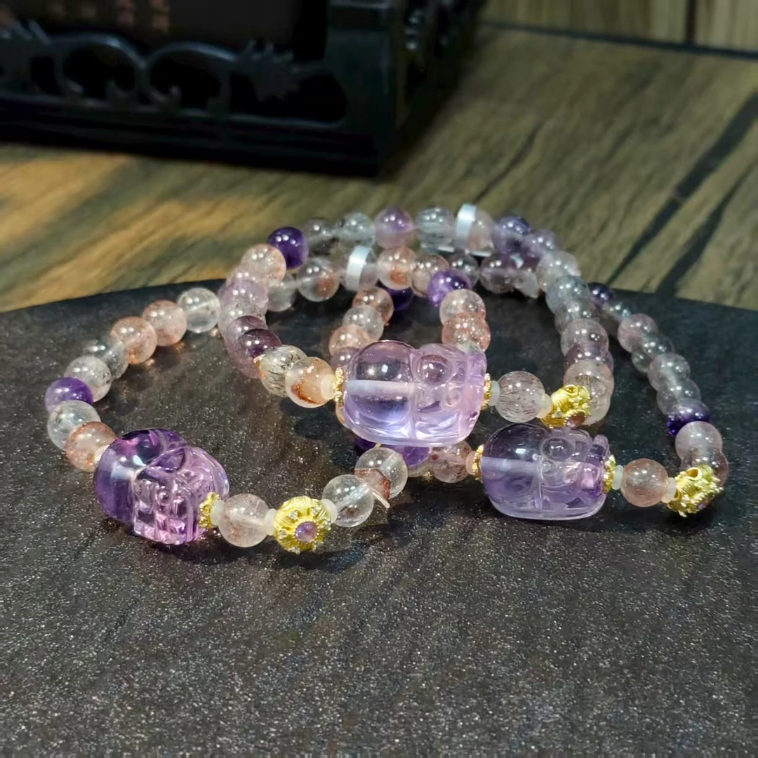 【拾晶轩】原创超七单圈手链 约6mm 多样性发一件 BB683