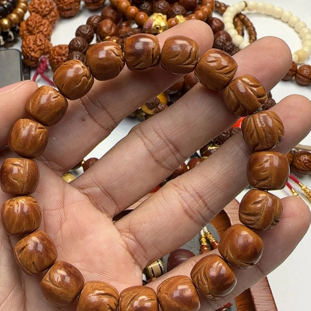 文玩核桃手串龙纹桃核