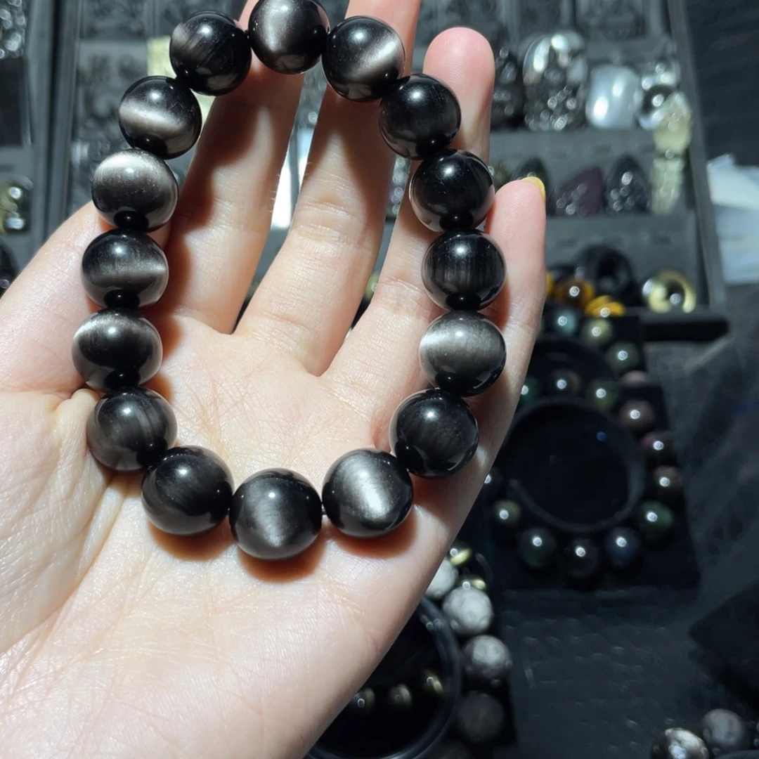 晓***～黑曜岩未镶嵌珠宝奇石