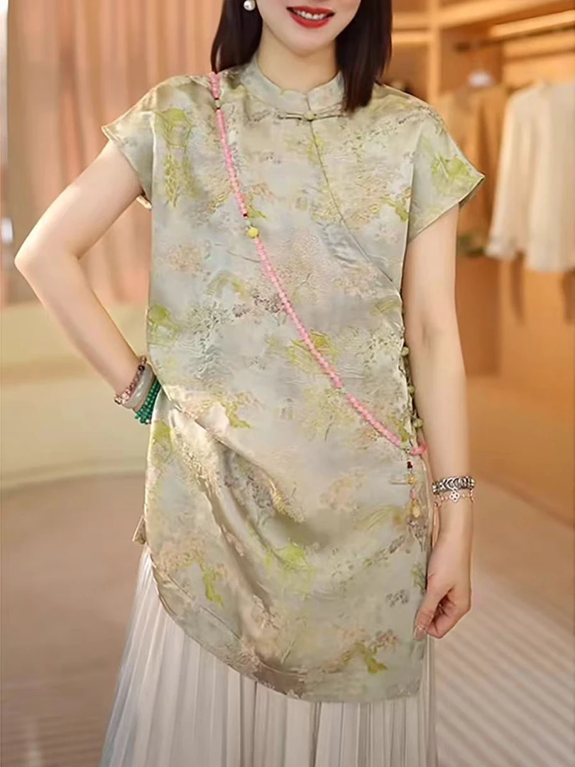 亭台楼阁 新中式国风香云纱夏季时尚百搭修身显瘦日常洋气 半身裙