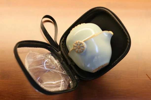 【闪购商品】瓷制品Y001天青汝窑古道源高端开冰裂旅行套装茶器
