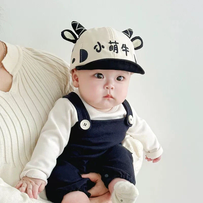 春季宝宝帽子鸭舌帽男宝棒球帽遮阳撞色卡通舒适时尚可爱户外女宝