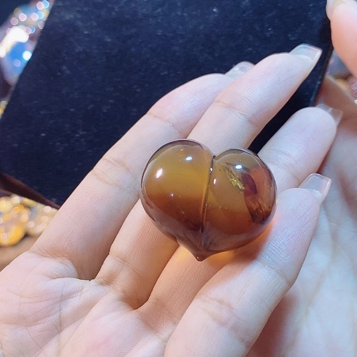 蓝珀未镶嵌珠宝奇石墨西哥红蓝屁桃