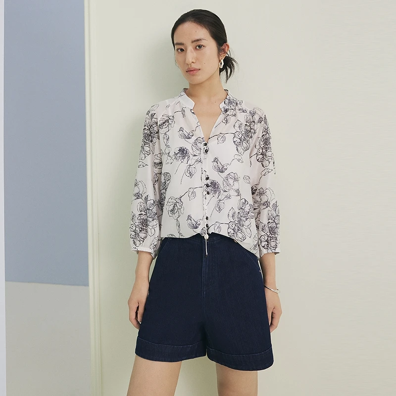 【赫小米专属】firststation新中式天丝宽松提花女2223A
