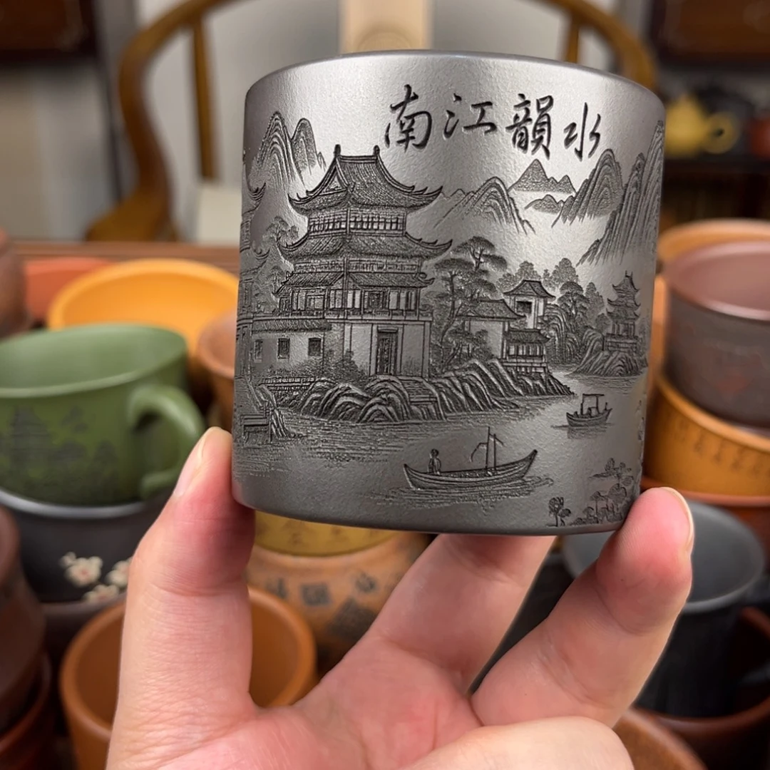 紫砂茶杯紫砂主人杯 手工制作