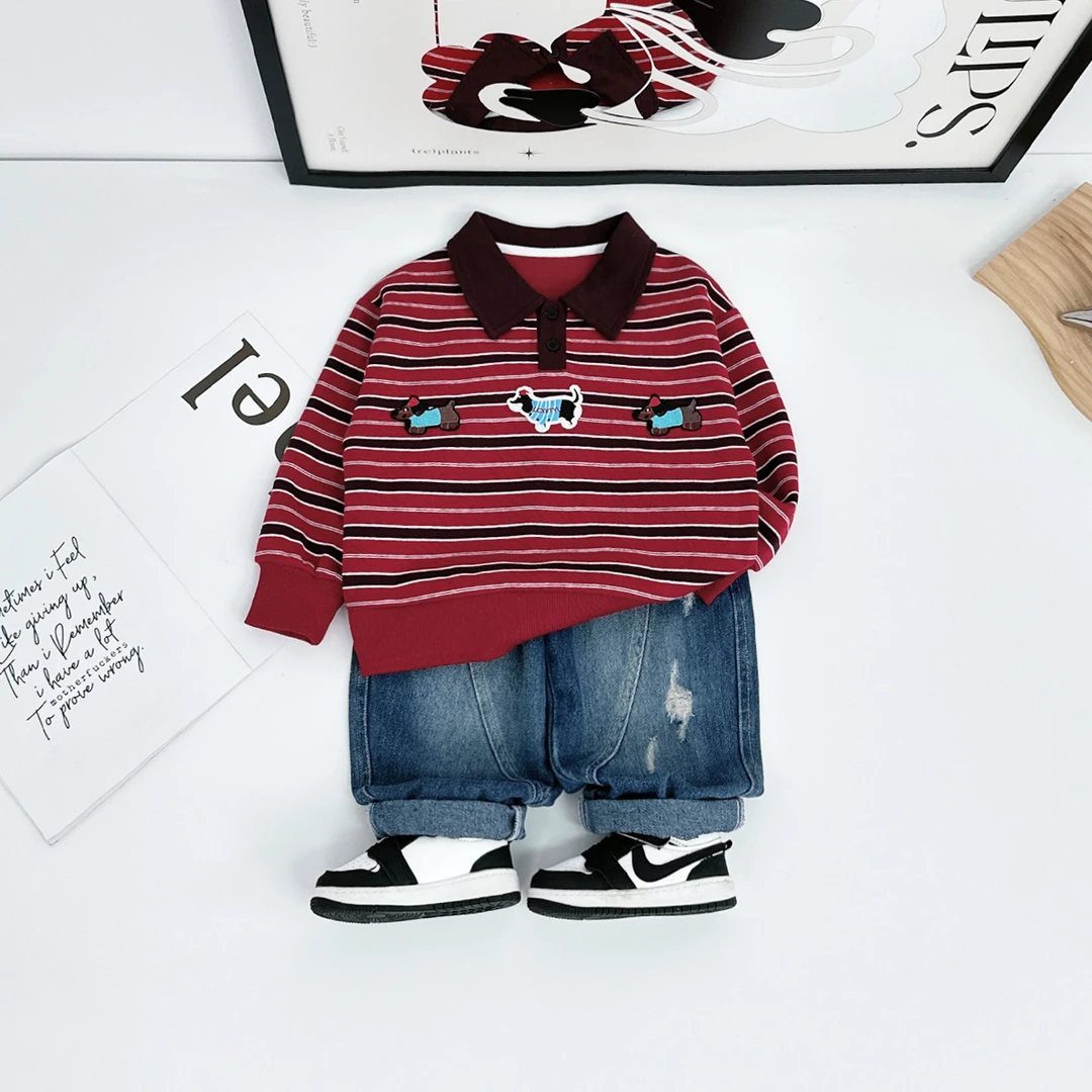 男童长袖POLO衫儿童卫衣2025秋季新款秋装 YC35010 悠悠童话童装