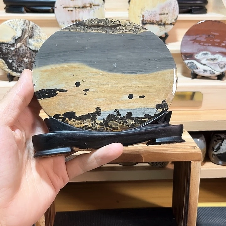 国画石摆件，国画石