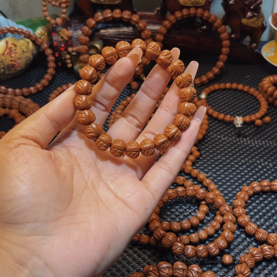 小****手串桃核12精品小金豆单圈