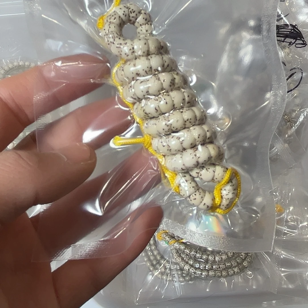 吊坠星月菩提7原白大肠长串，微氧化有连星，