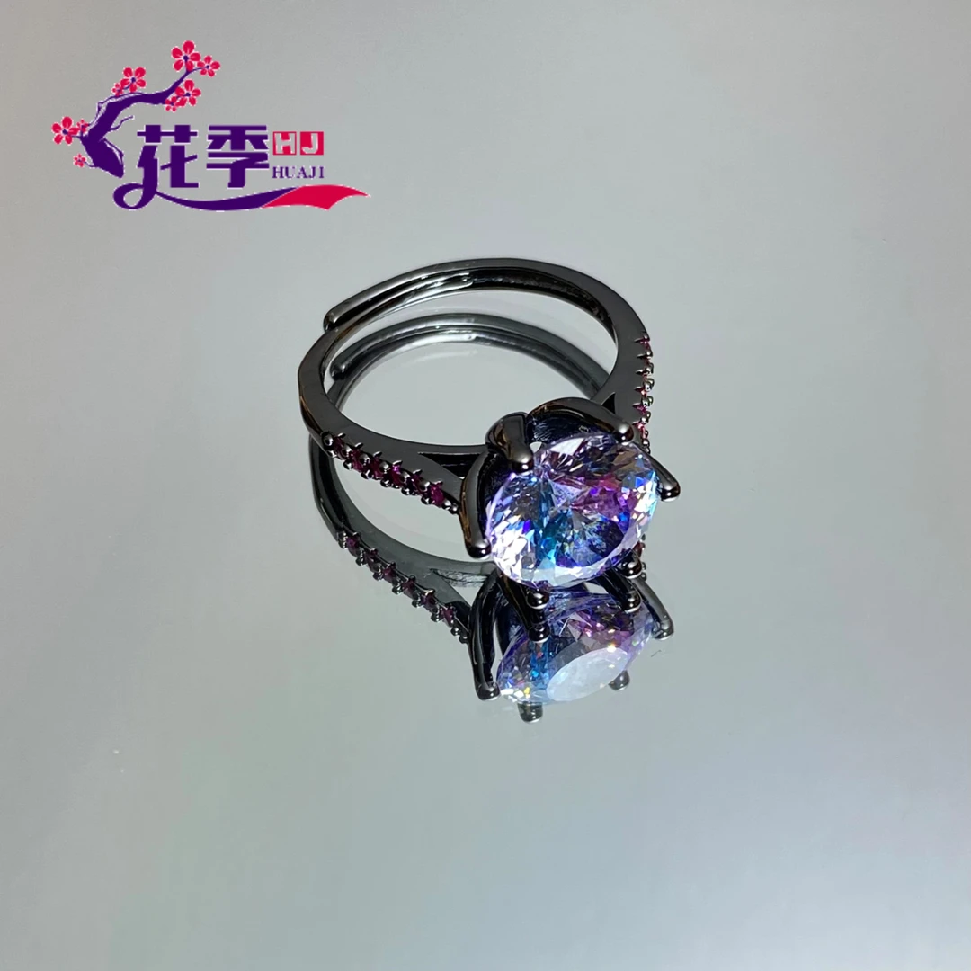 【花季】 原创三色炫彩强荧光戒指H141