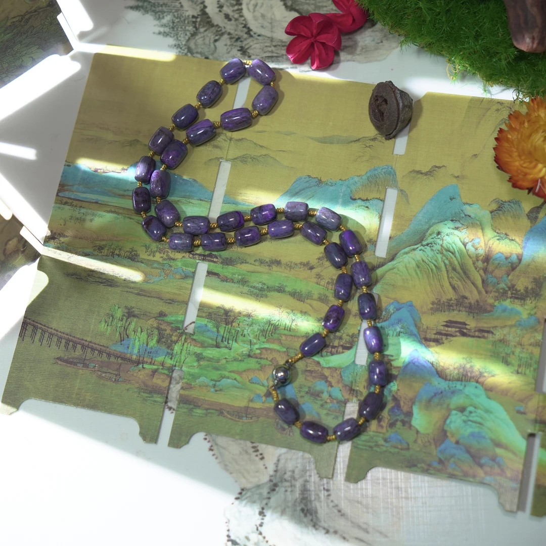 舒俱来桶珠项链2855