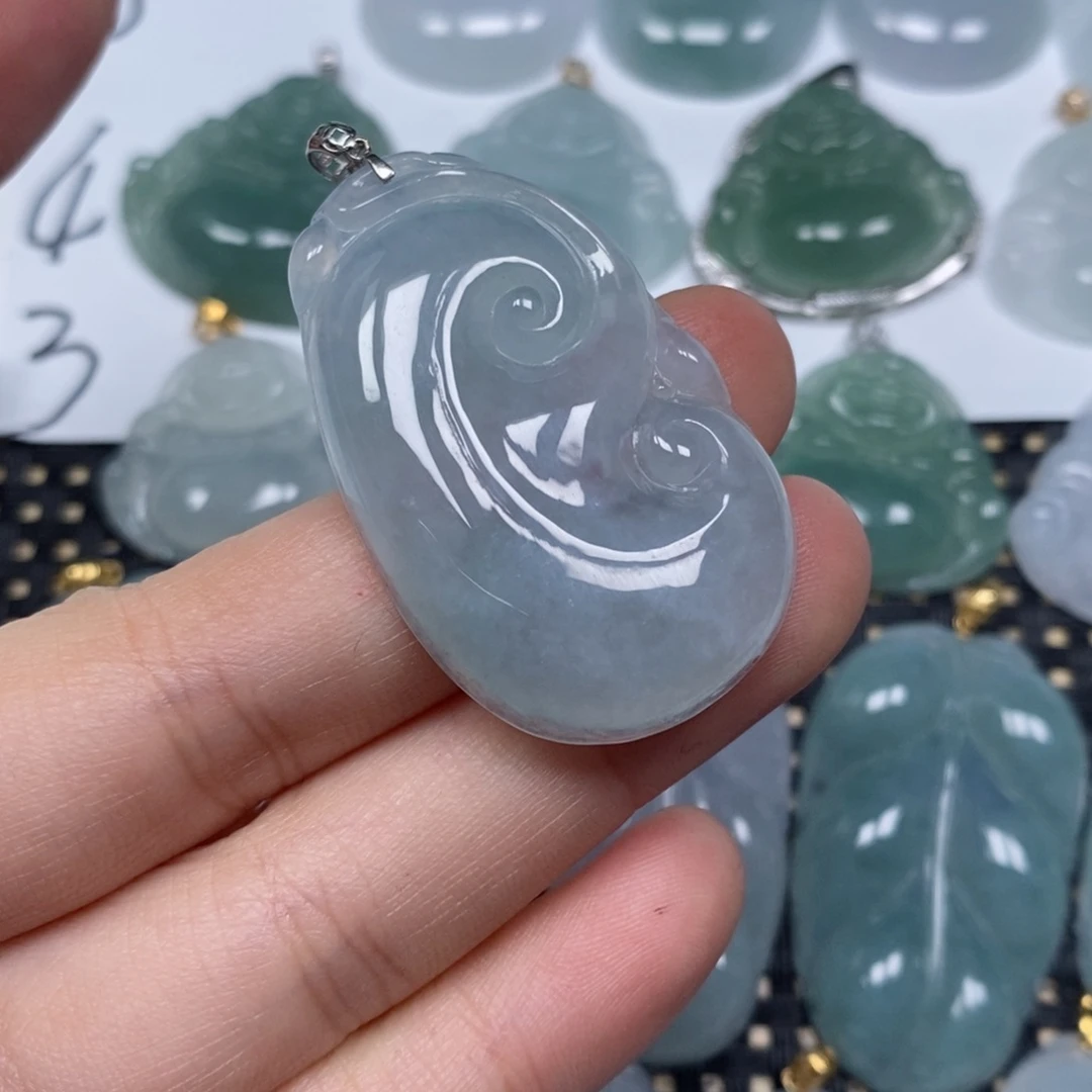 翡翠颈饰未镶嵌橙*天然缅甸翡翠