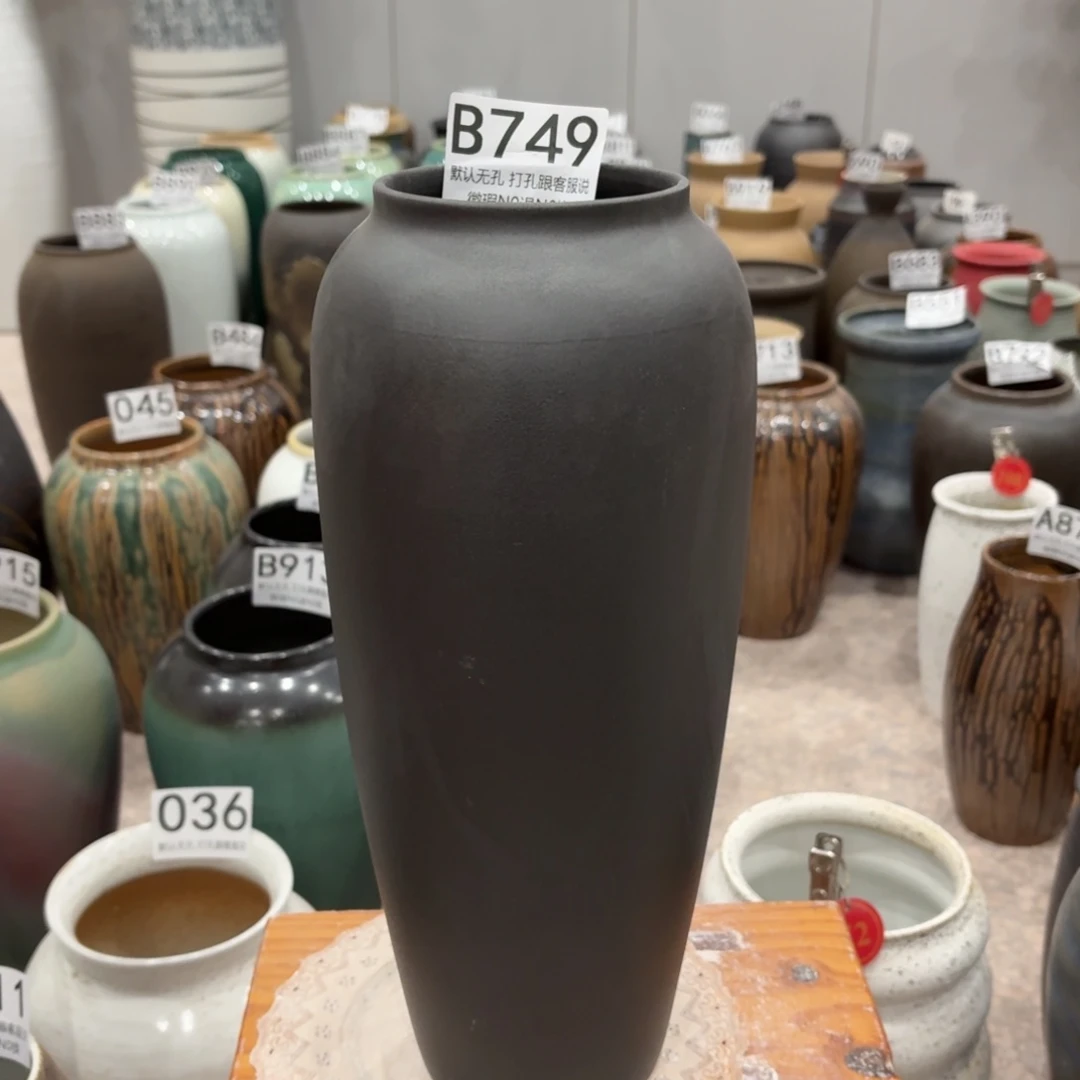 摆件瑕疵749 景德镇陶瓷花瓶高34口9