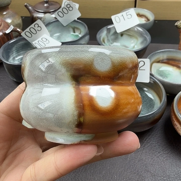 手工手作柴烧主人杯