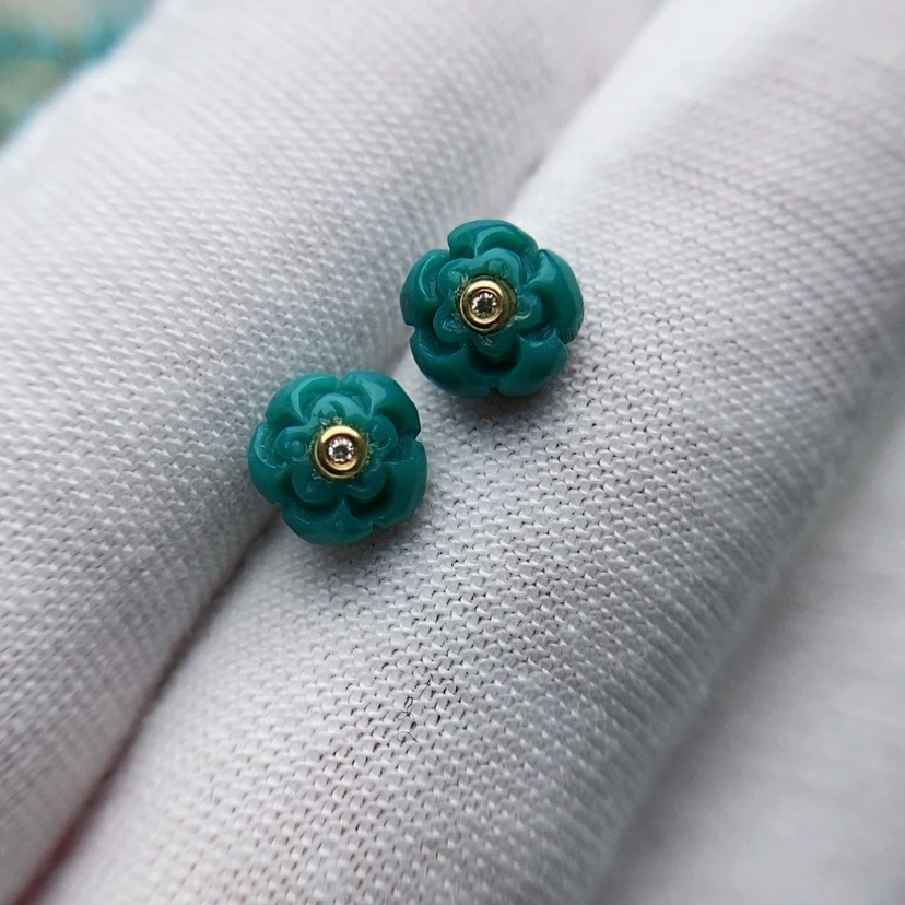 【闪购商品】绿松石配饰18K金镶嵌