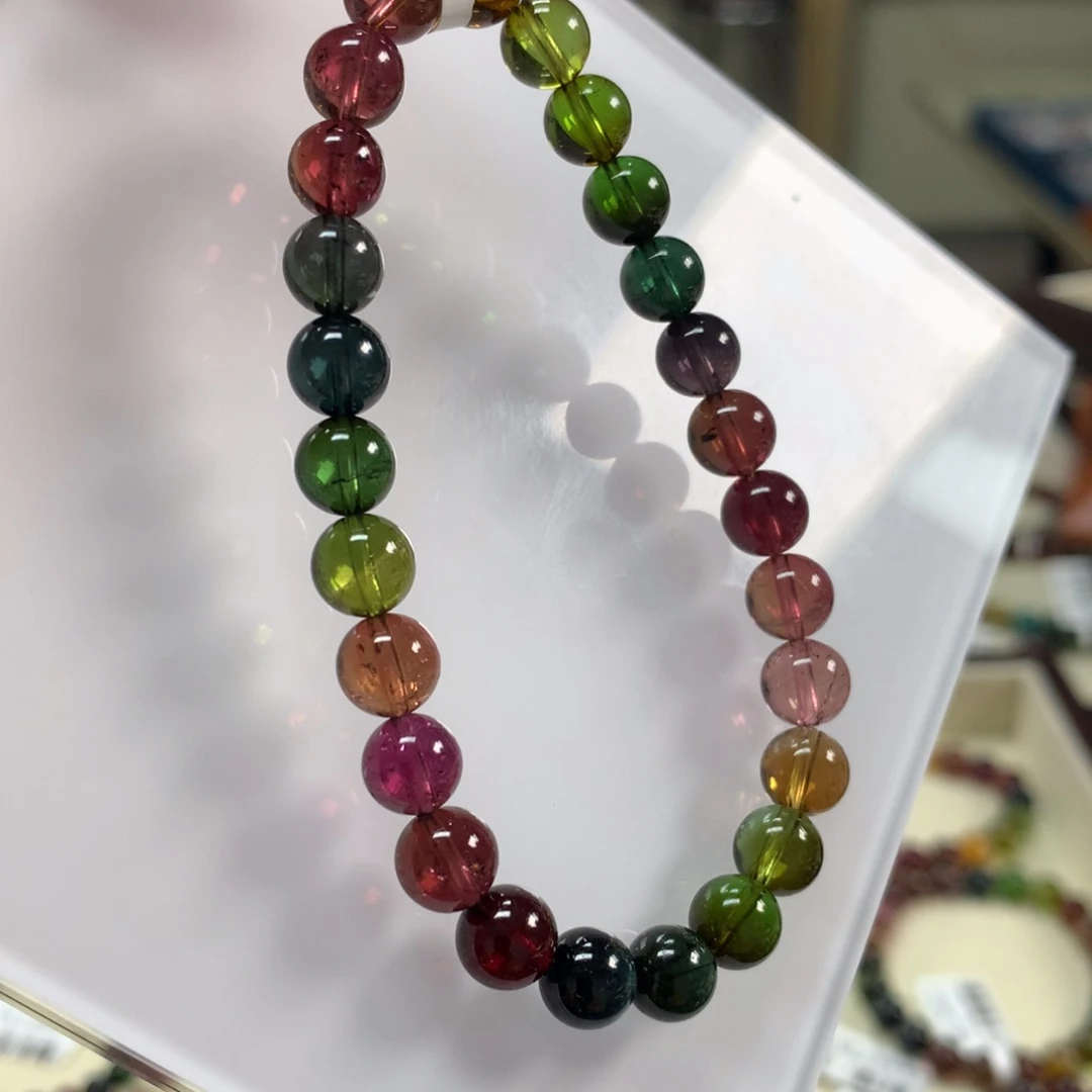 碧玺手链未镶嵌7.2毫米左右