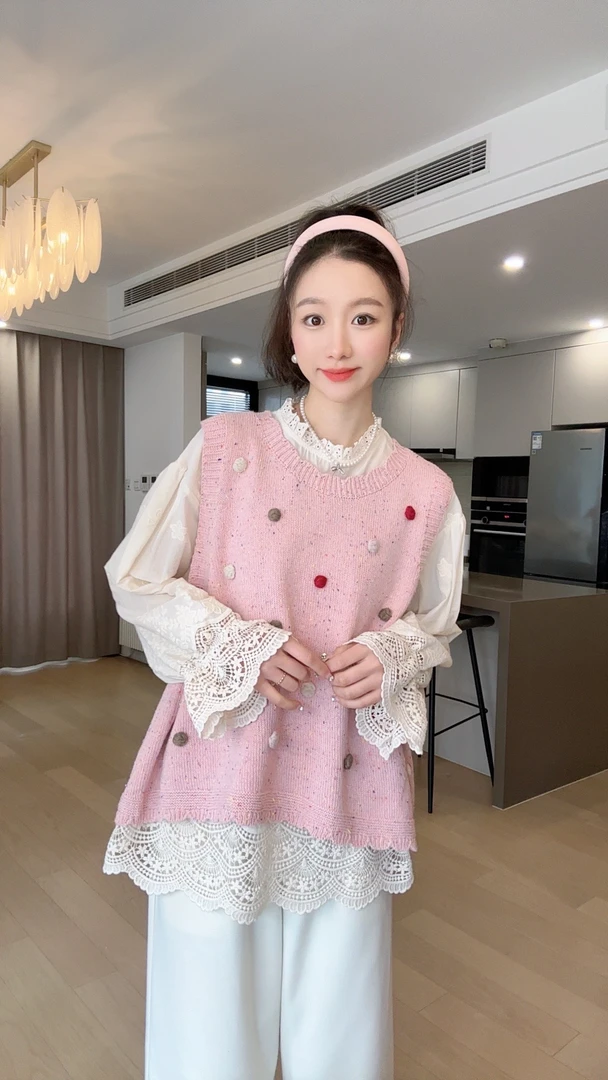 小玉推荐  《彩色球球》针织马甲