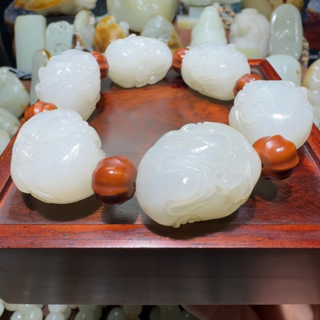 安***基和田玉未镶嵌手串