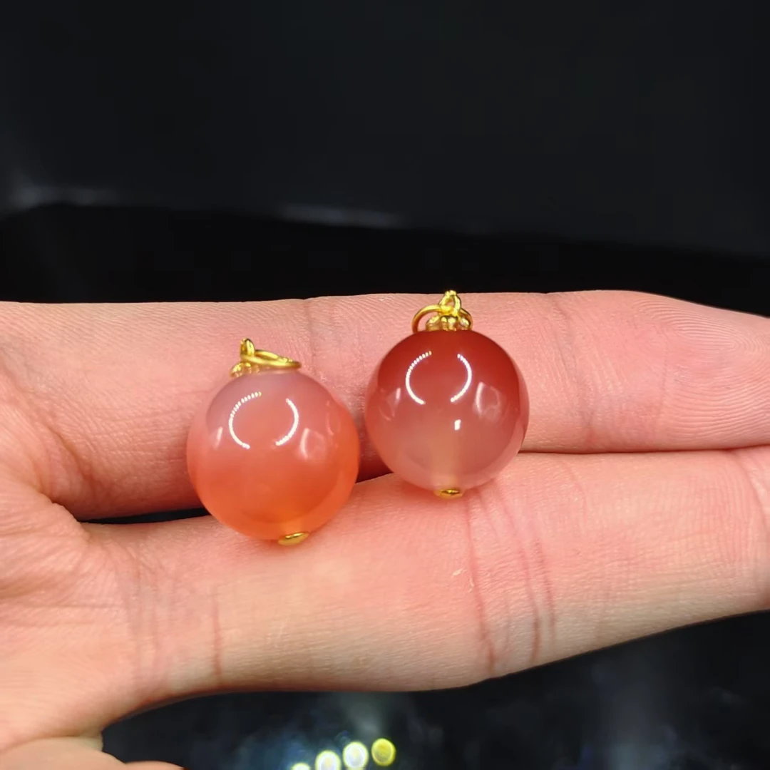 【龙龙严选】盐源圆珠吊坠赠链X14【多样性发其一】约13mm