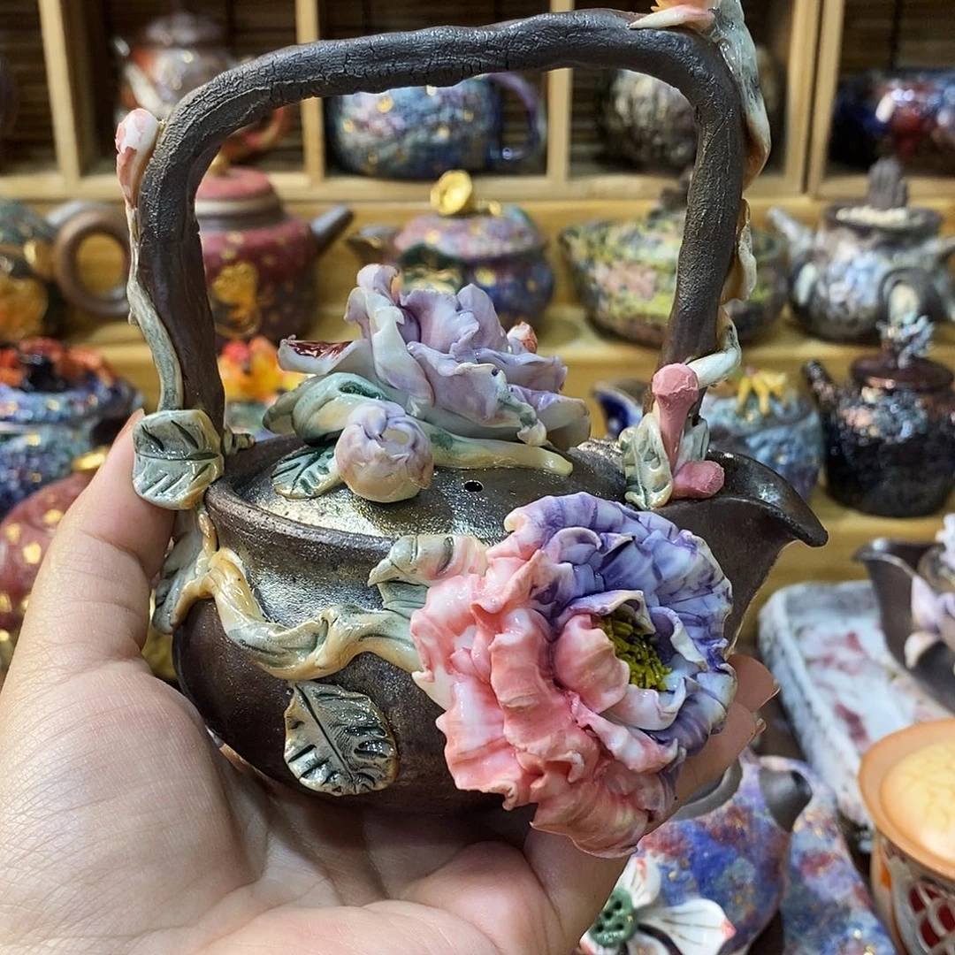 悠***然志野柴烧古喜茶器