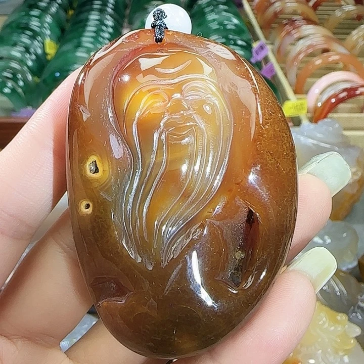 玛瑙/玉髓合金吊坠