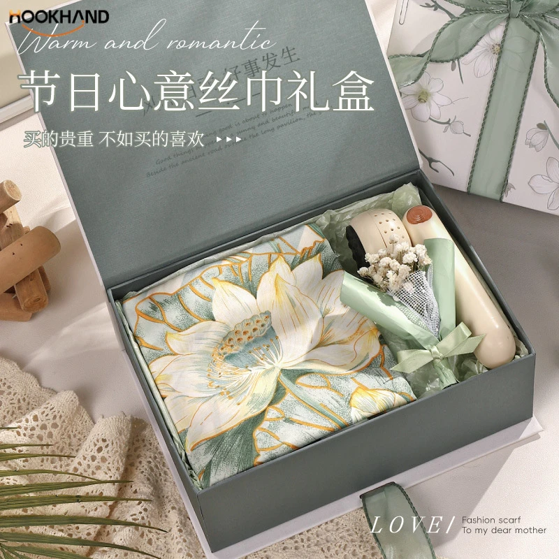 母亲节礼物送妈妈生日实用高档婆婆中年长辈上档次丝巾礼盒4050岁