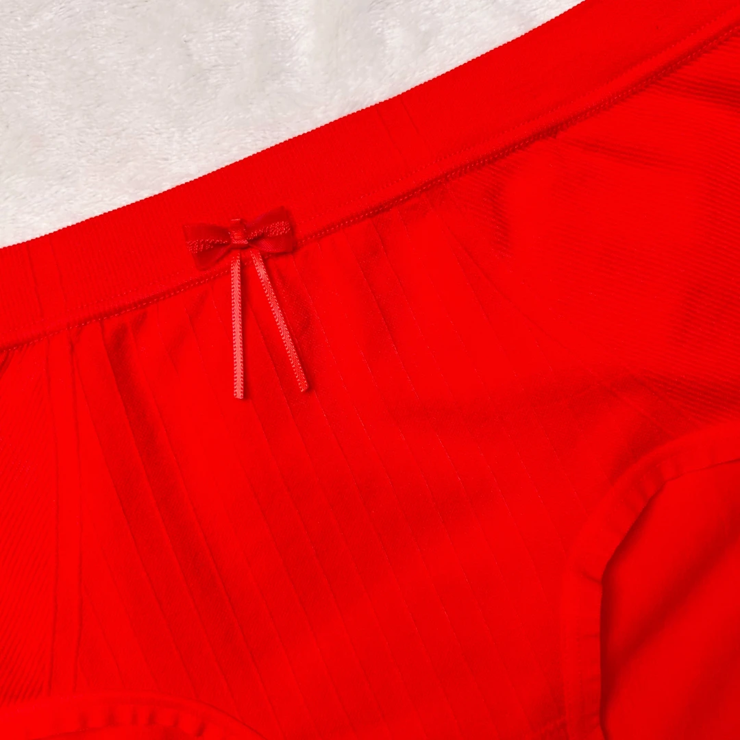 【春节不打烊】无缝红色内裤女抗菌底档高弹透气高腰包臀三角裤头