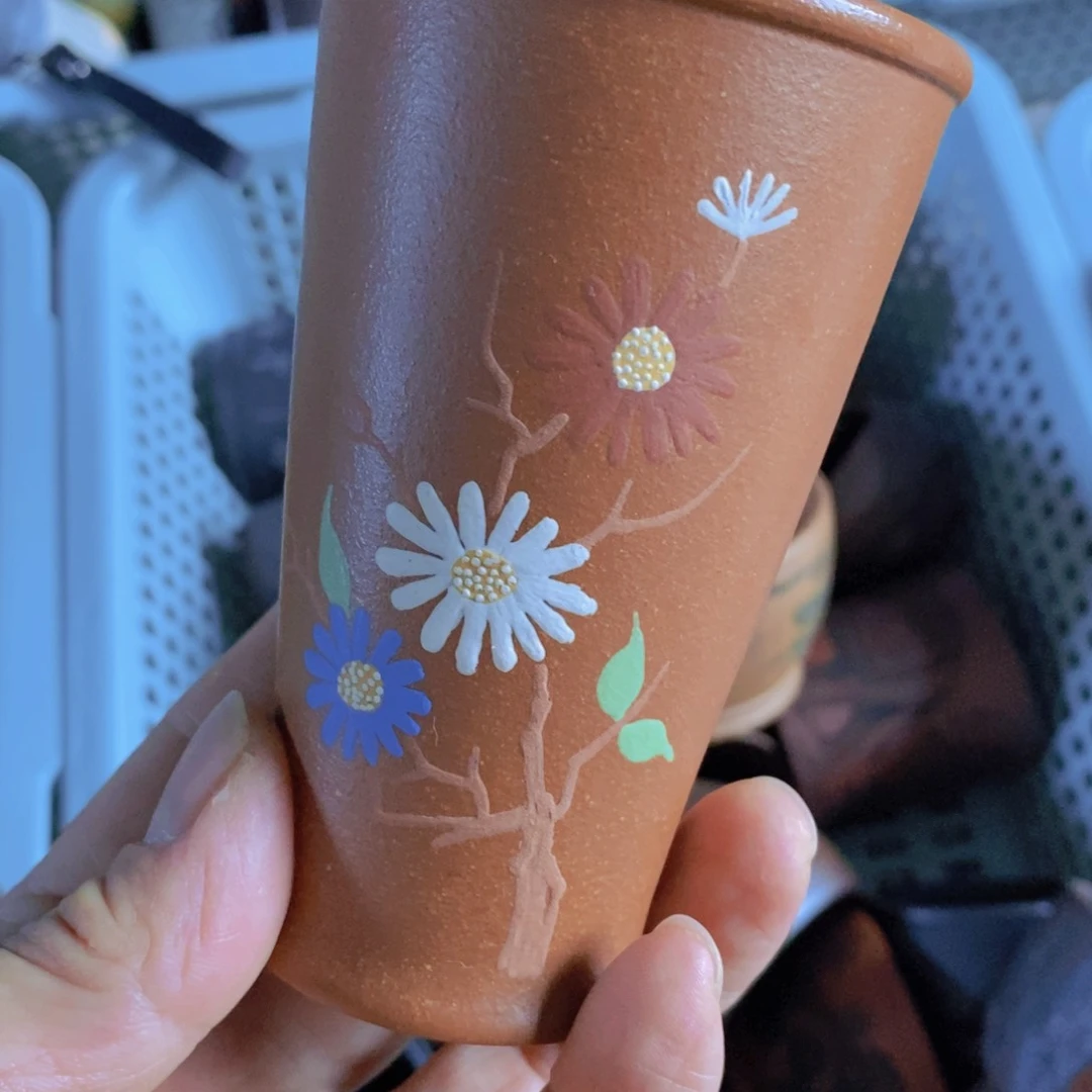 茶杯绿泥紫砂紫砂
