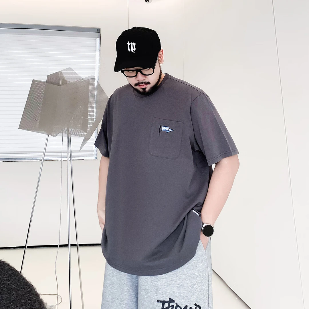 VTOS维特沃森大码男装胖子夏季宽松短袖t恤休闲230g纯色半袖