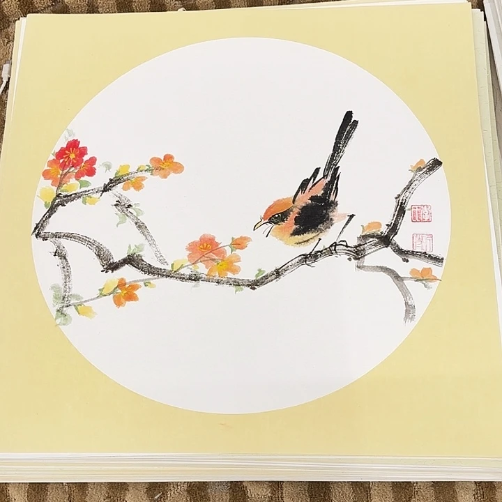国画花鸟等图案和50.50