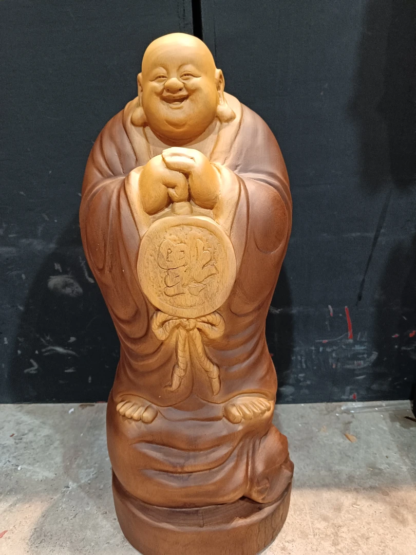 香樟木人物雕刻摆件