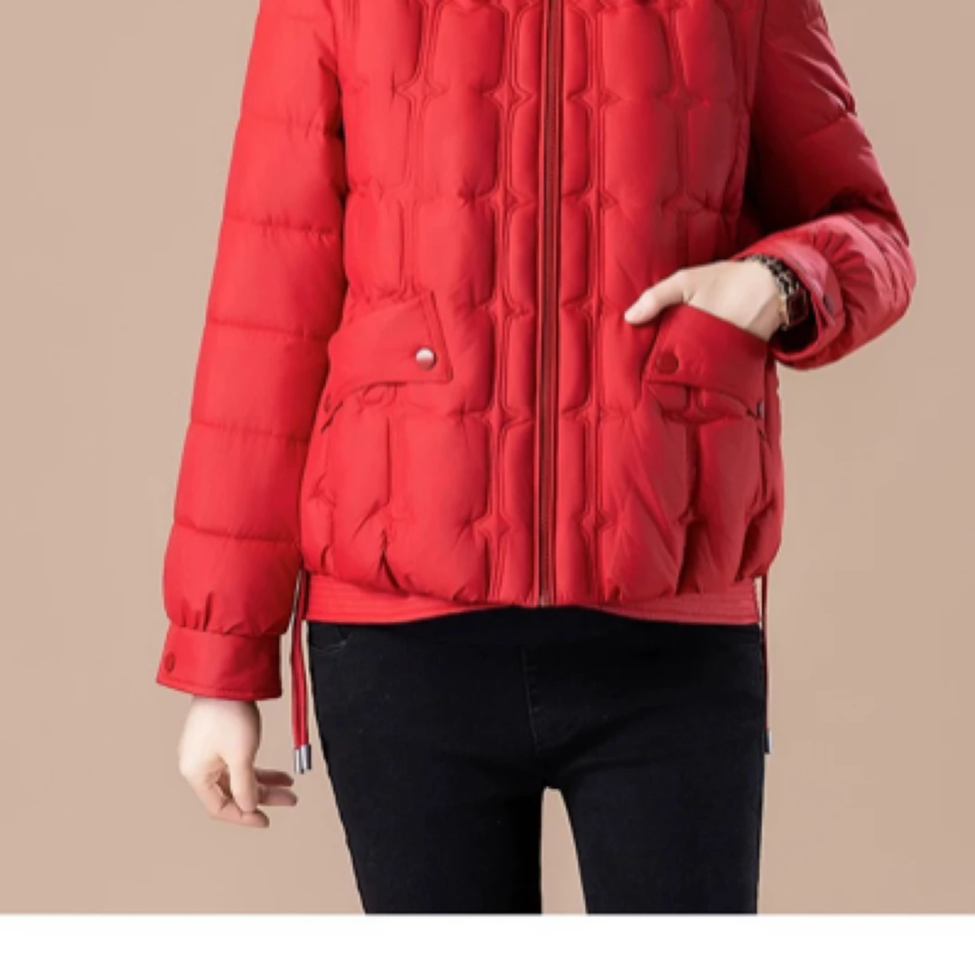 2024女士时尚短款休闲加厚韩版宽松棉服8811