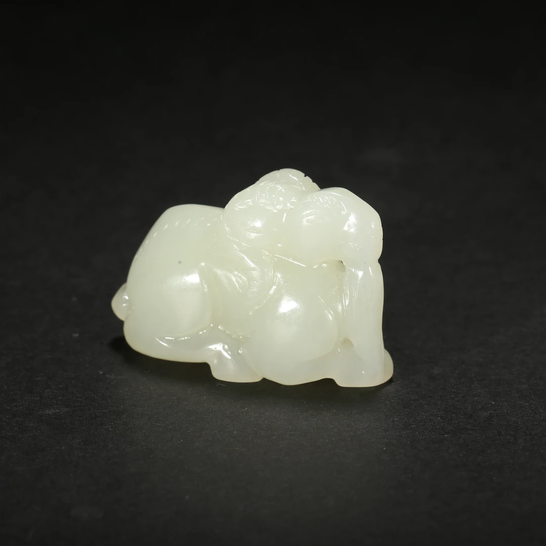 清代*未羊玉吊坠/05JTY1453/和田玉【北京文博】