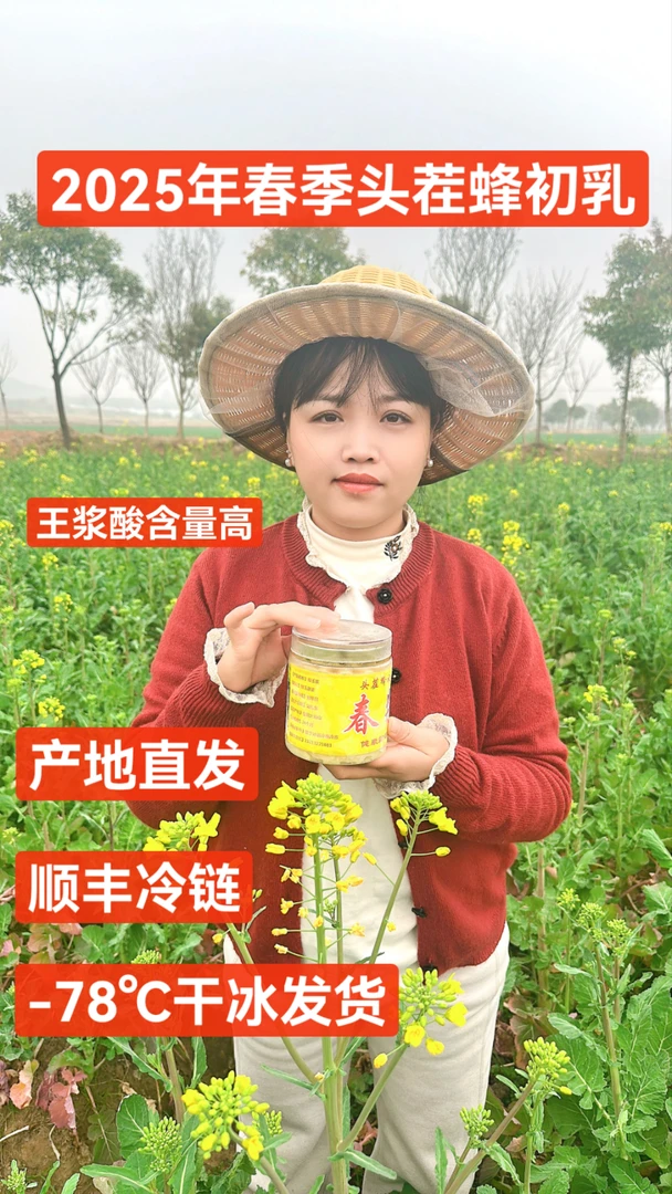 买5赠1【2025春季油菜花蜂王浆】浆蜂农自产天然营养活性皇浆