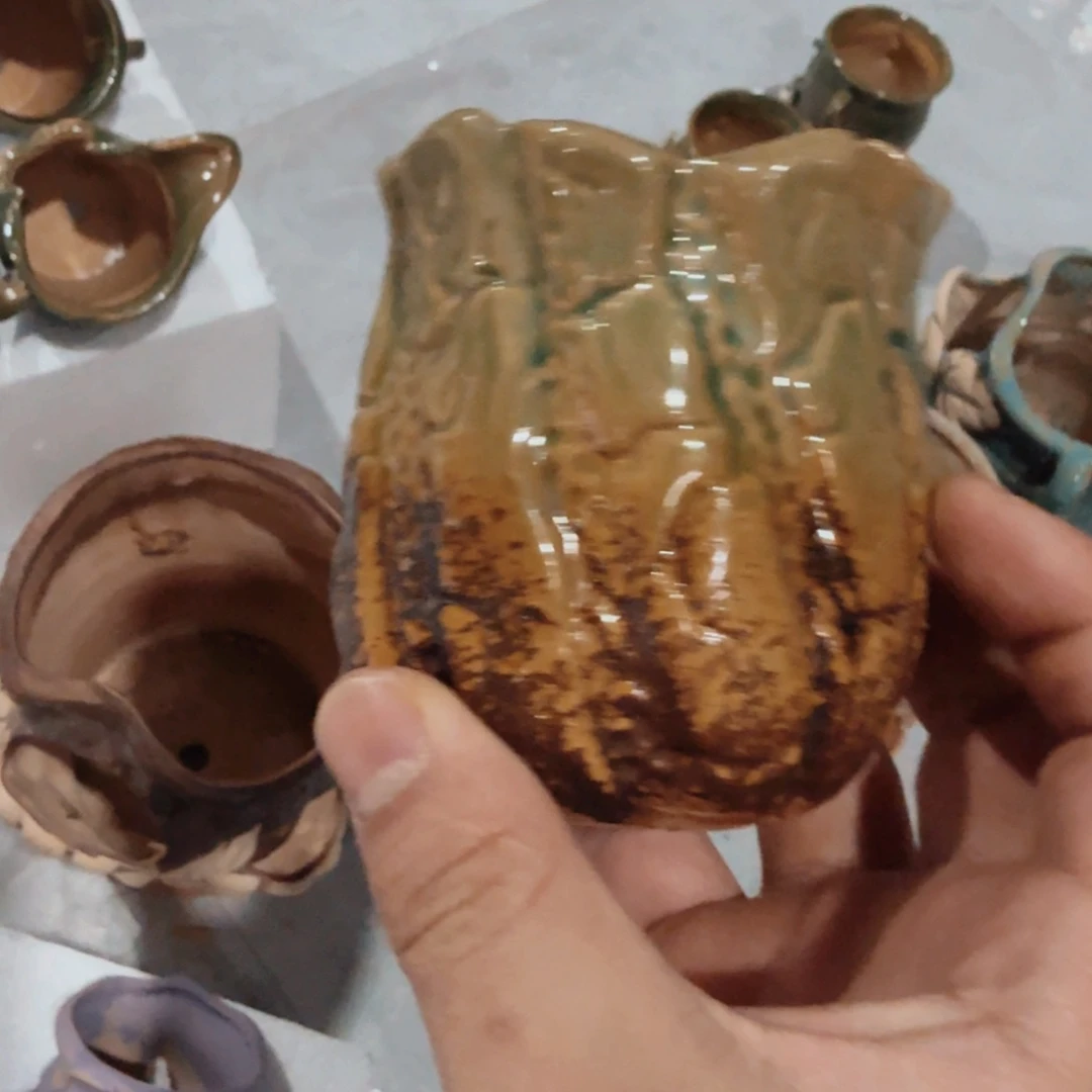 紫砂花盆粗陶盆醋